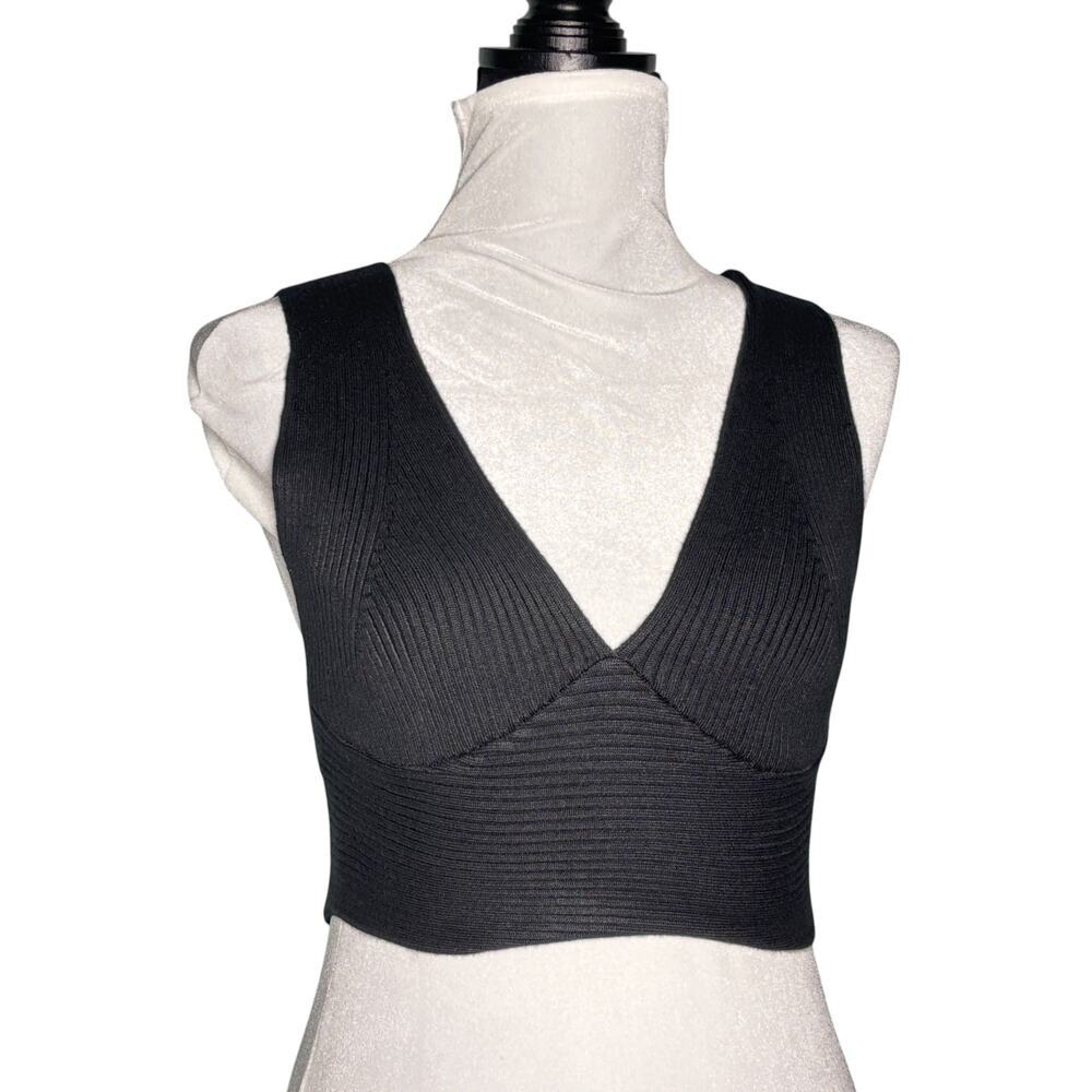 Sincerely Jules Sweater Crop Top Black Size Juniors Large